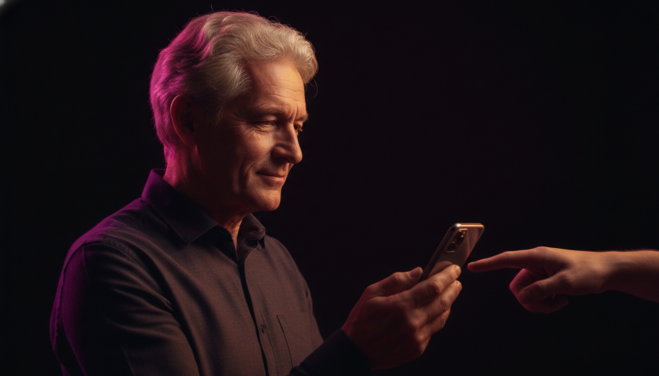 Selbstbewusster Senior mit modernem Smartphone — die übersehene Zielgruppe Silver Economy